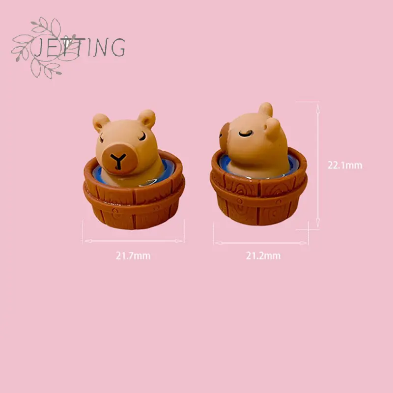Mini Capybara Resin Miniature Figurine Resin DIY Accessories Desktop Small Ornaments Homemade Car Decoration Figurines