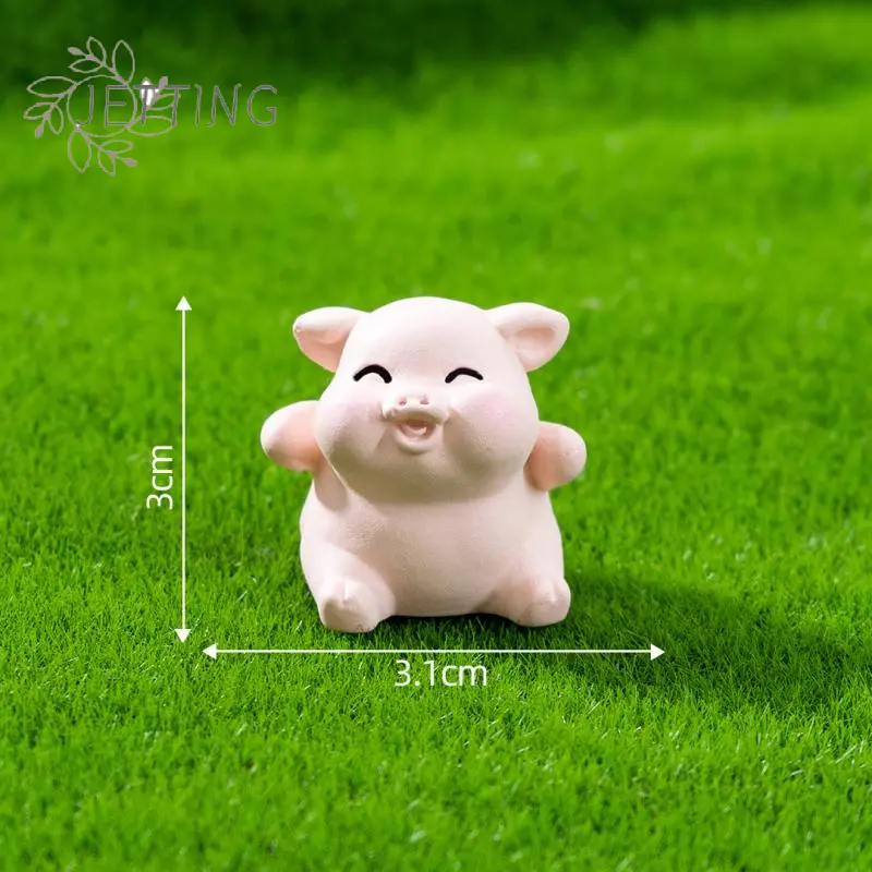 4Pcs Cartoon Capybara Duck Cat Pig Statue Resin Miniature Figurines Bonsai Micro Landscape Fish Tank Decoration Ornament