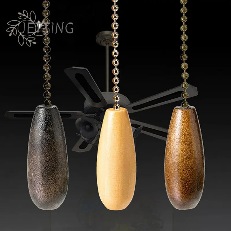 Ceiling Fan Chain Pulls Wooden Pull Chain Pendant Rope Extension Pull Chain Easy Install Removal For Ceiling Light Lamp Fan