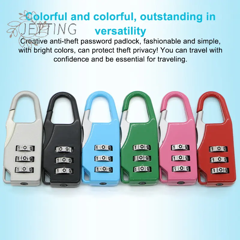 Bags Baggage Door Padlock 3 Dial Digit Combination Secret Safe Code Password Locks Bookbag Anti-theft Backpack Zipper Padlock