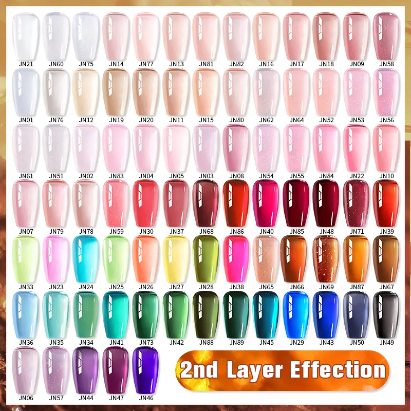 BORN PRETTY 10ml Translucent Amber Jelly Color Gel Polish Autumn Winter Semi Permanent UV Gel Nail Art Soak Off Gel Varnish