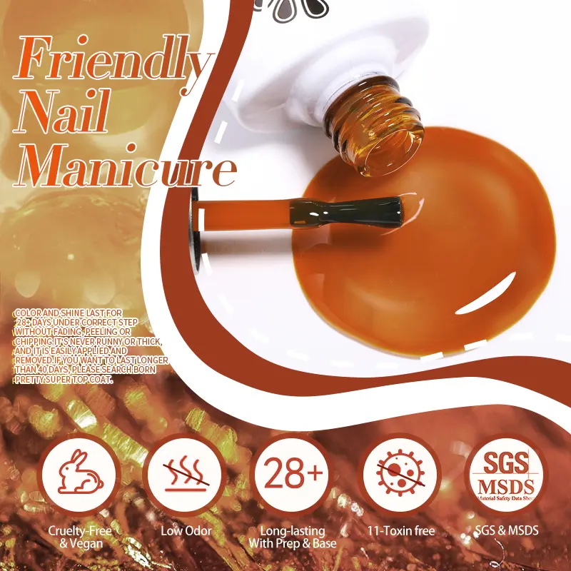 BORN PRETTY 10ml Translucent Amber Jelly Color Gel Polish Autumn Winter Semi Permanent UV Gel Nail Art Soak Off Gel Varnish
