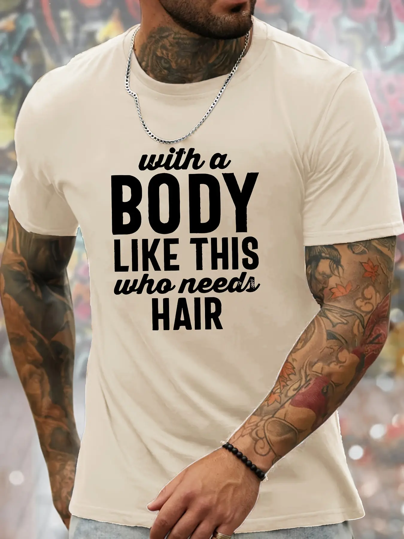 Men's summer 100% pure cotton fashionable casual loose letter pattern printed round neck short sleeved T-shirt top