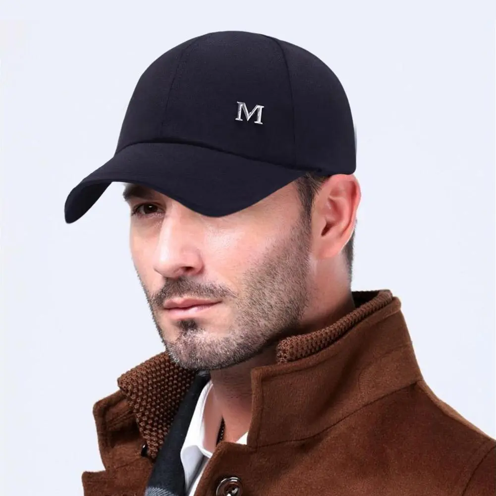 Baseball Cap M Letter Embroidery Pure Color Sun Hat Dad Hats Hip Hop Gorras Trucker Cap Unisex Adjustable Anti-Sun Cotton Hat