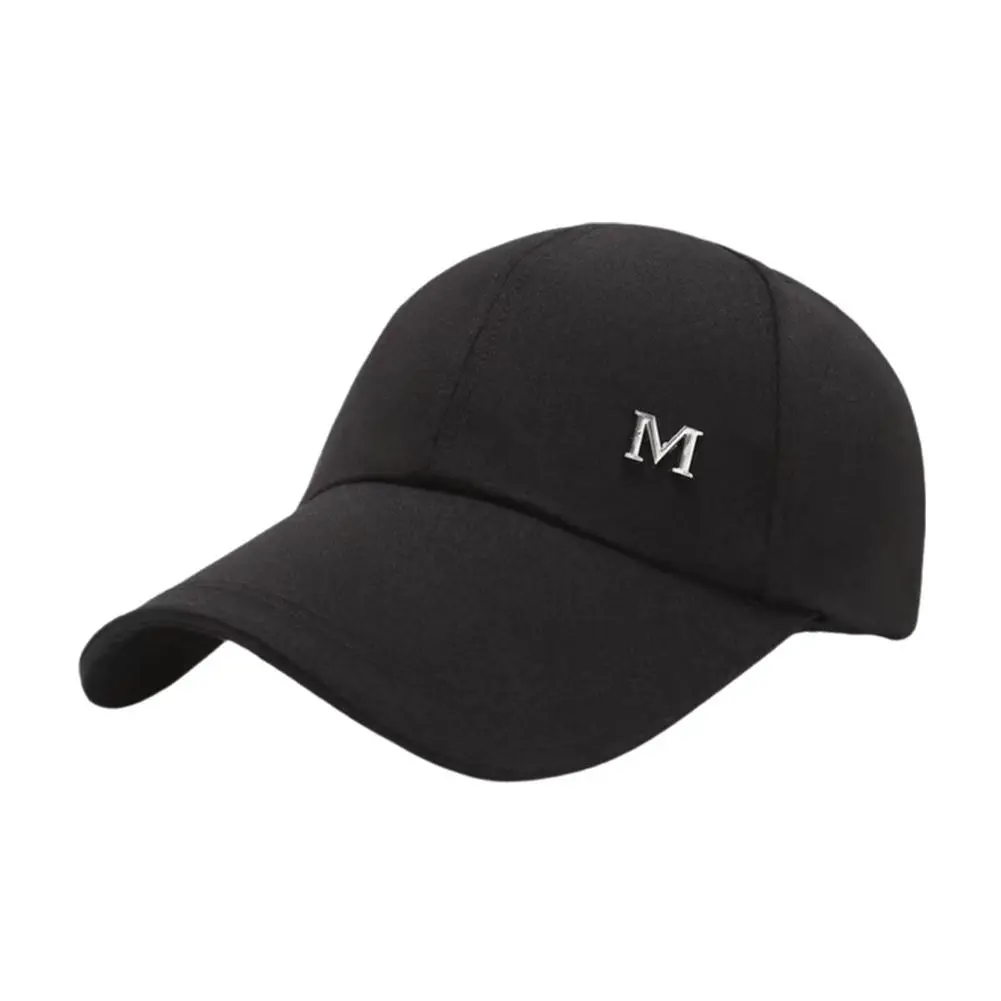 Baseball Cap M Letter Embroidery Pure Color Sun Hat Dad Hats Hip Hop Gorras Trucker Cap Unisex Adjustable Anti-Sun Cotton Hat