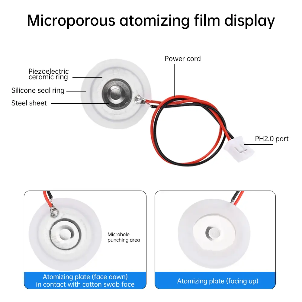 USB Type-C Mini Humidifier DIY Kits Mist Maker and Driver Circuit Board Fogger Atomization Film Atomizer Sheet Mini Oscillating