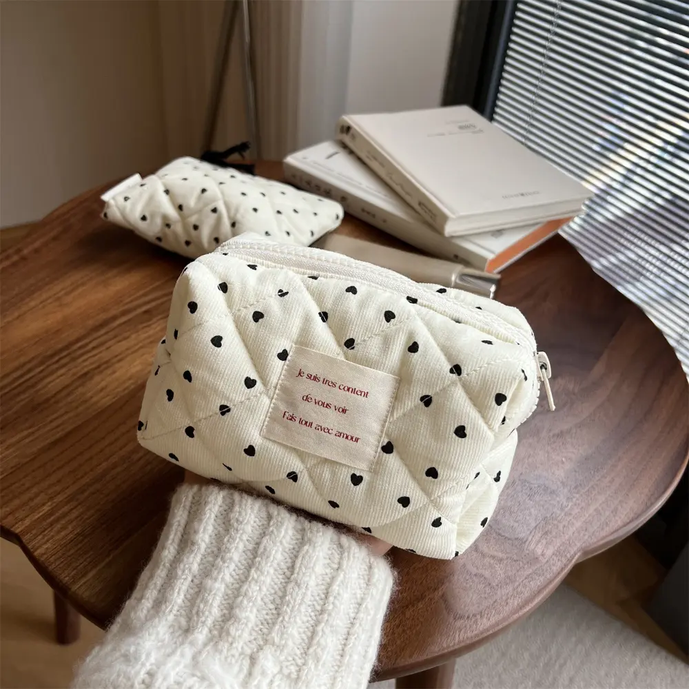 Simple Zipper Casual Coin Pouch Corduroy Mini Purse White Cute Coin Purse Small Cute Wallet Cute Purse Clutch Bag