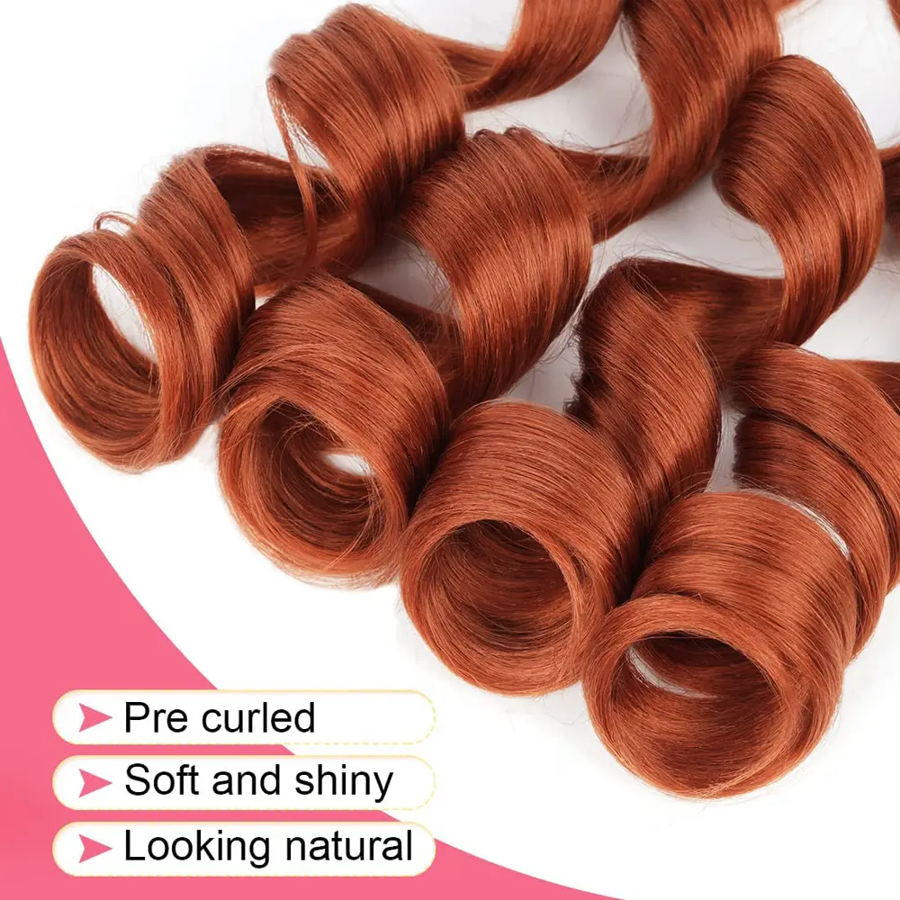 14 18 22Inch Spanish Curl Hair Synthetic French Curls Braiding Hair Extensions Synthetic Curly Attachment Hair For Black Women