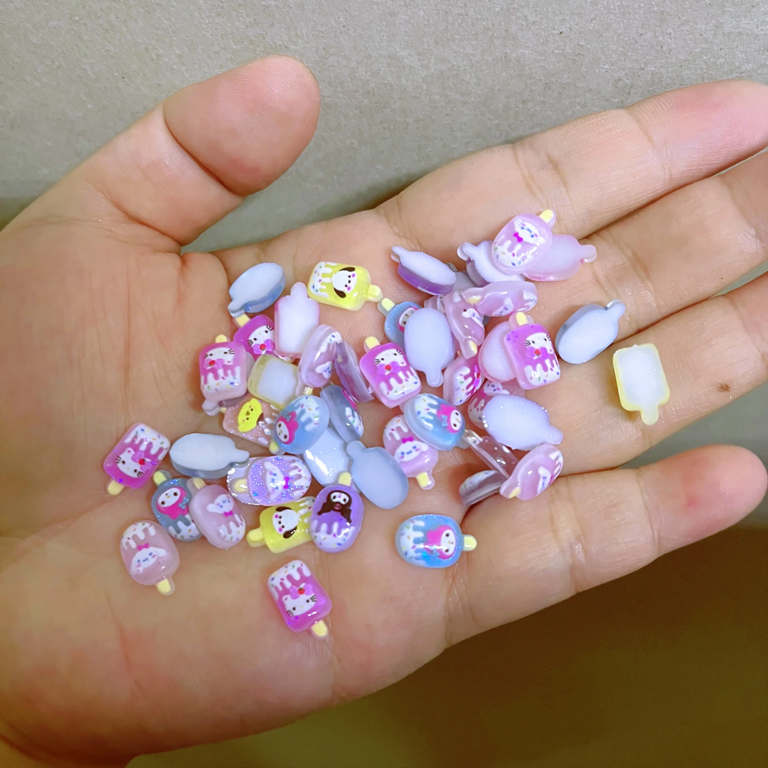 50pcs Quirky Kawaii Nail Charms Adorable Resin Animal Flatback for Nail Jewelry Cute Cat/Dog for DIY Crafts Nail Art Accessories