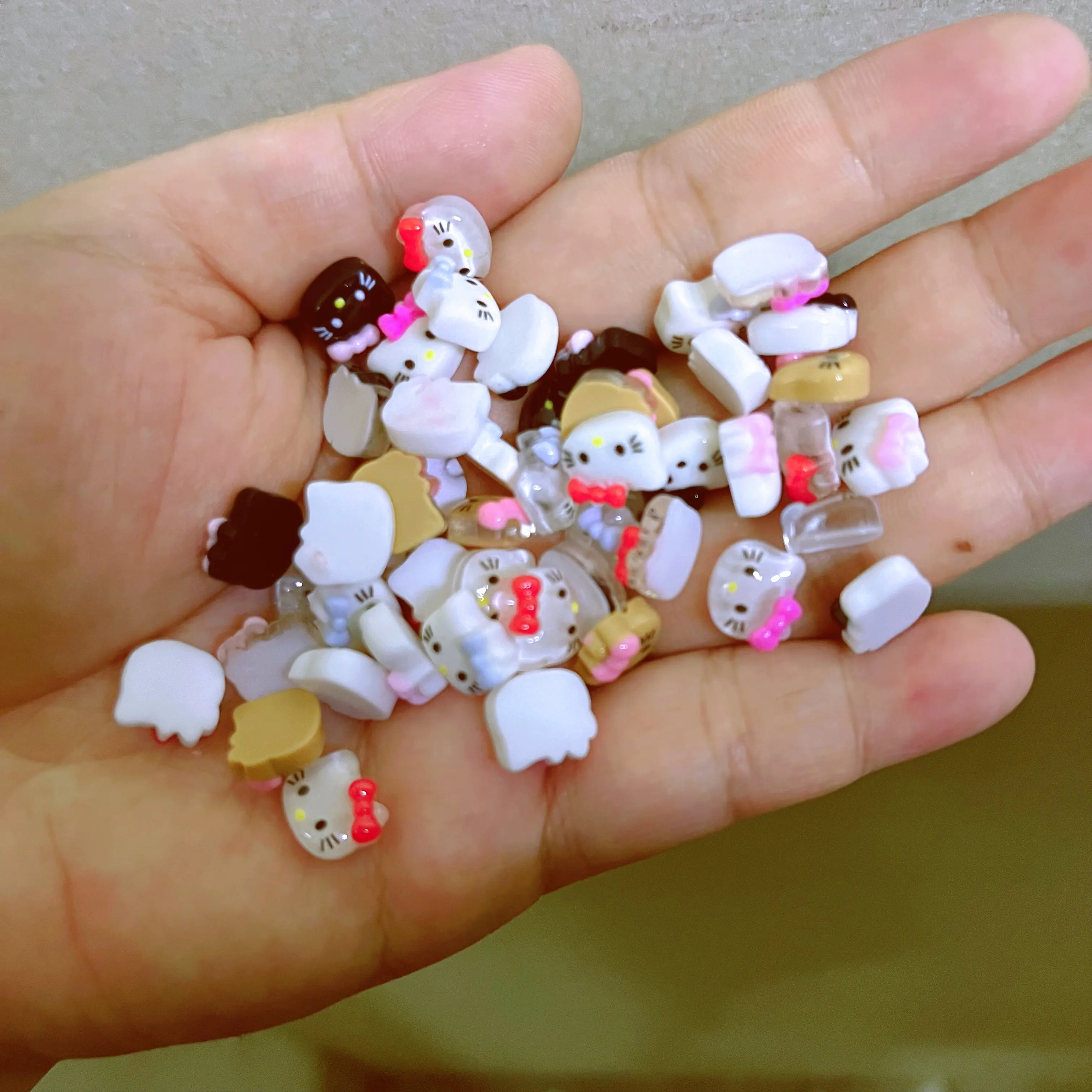 50pcs Quirky Kawaii Nail Charms Adorable Resin Animal Flatback for Nail Jewelry Cute Cat/Dog for DIY Crafts Nail Art Accessories