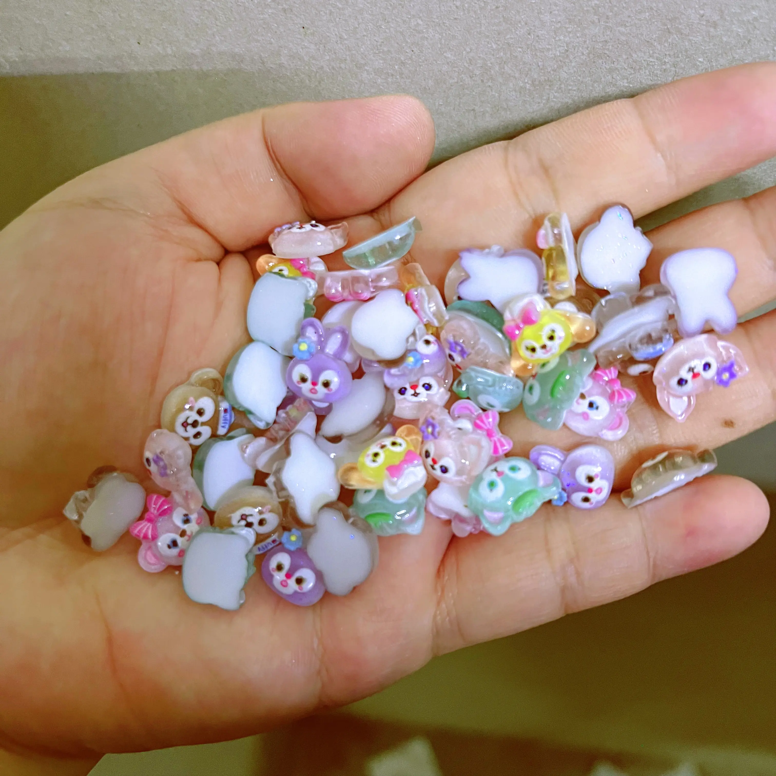 50pcs Quirky Kawaii Nail Charms Adorable Resin Animal Flatback for Nail Jewelry Cute Cat/Dog for DIY Crafts Nail Art Accessories
