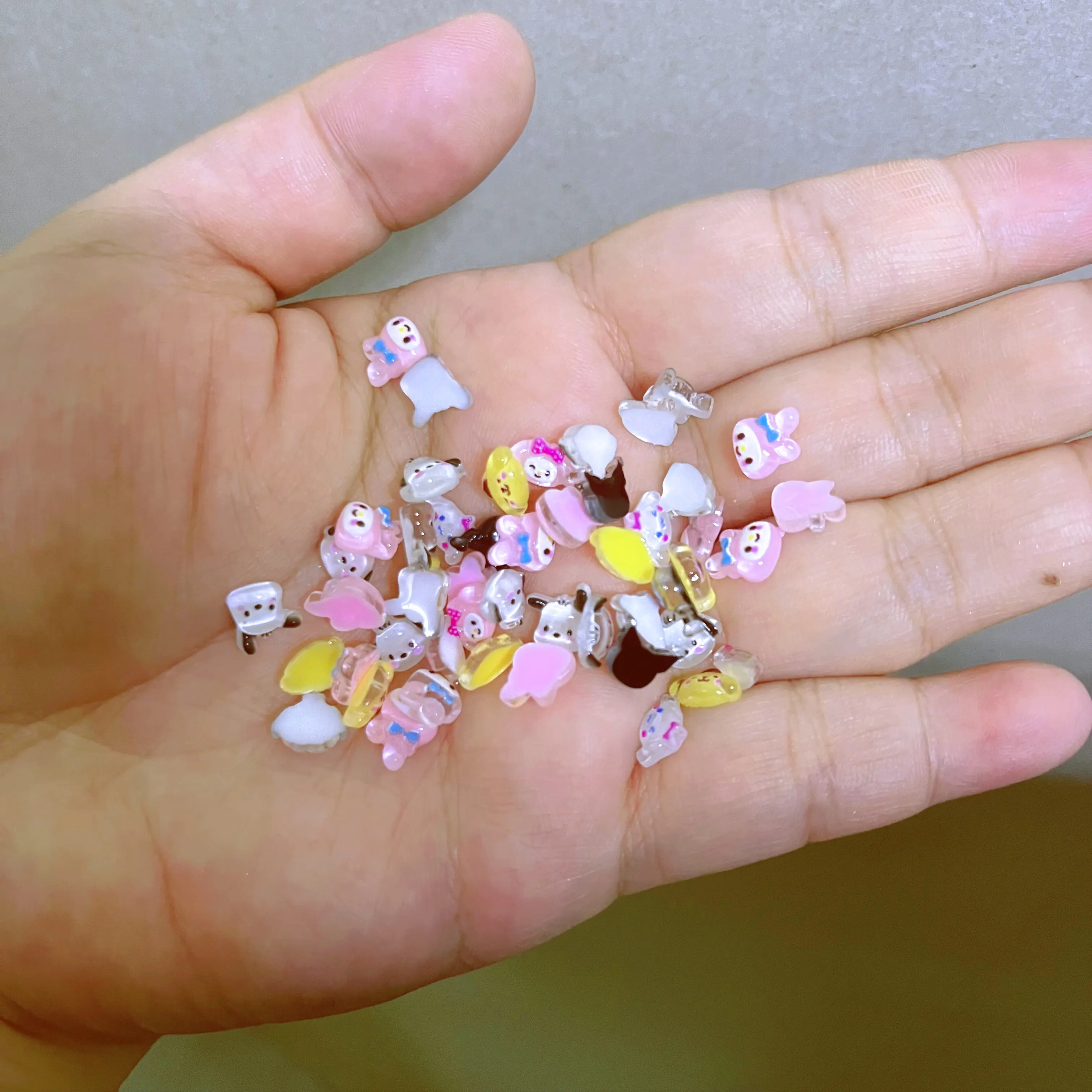 50pcs Quirky Kawaii Nail Charms Adorable Resin Animal Flatback for Nail Jewelry Cute Cat/Dog for DIY Crafts Nail Art Accessories
