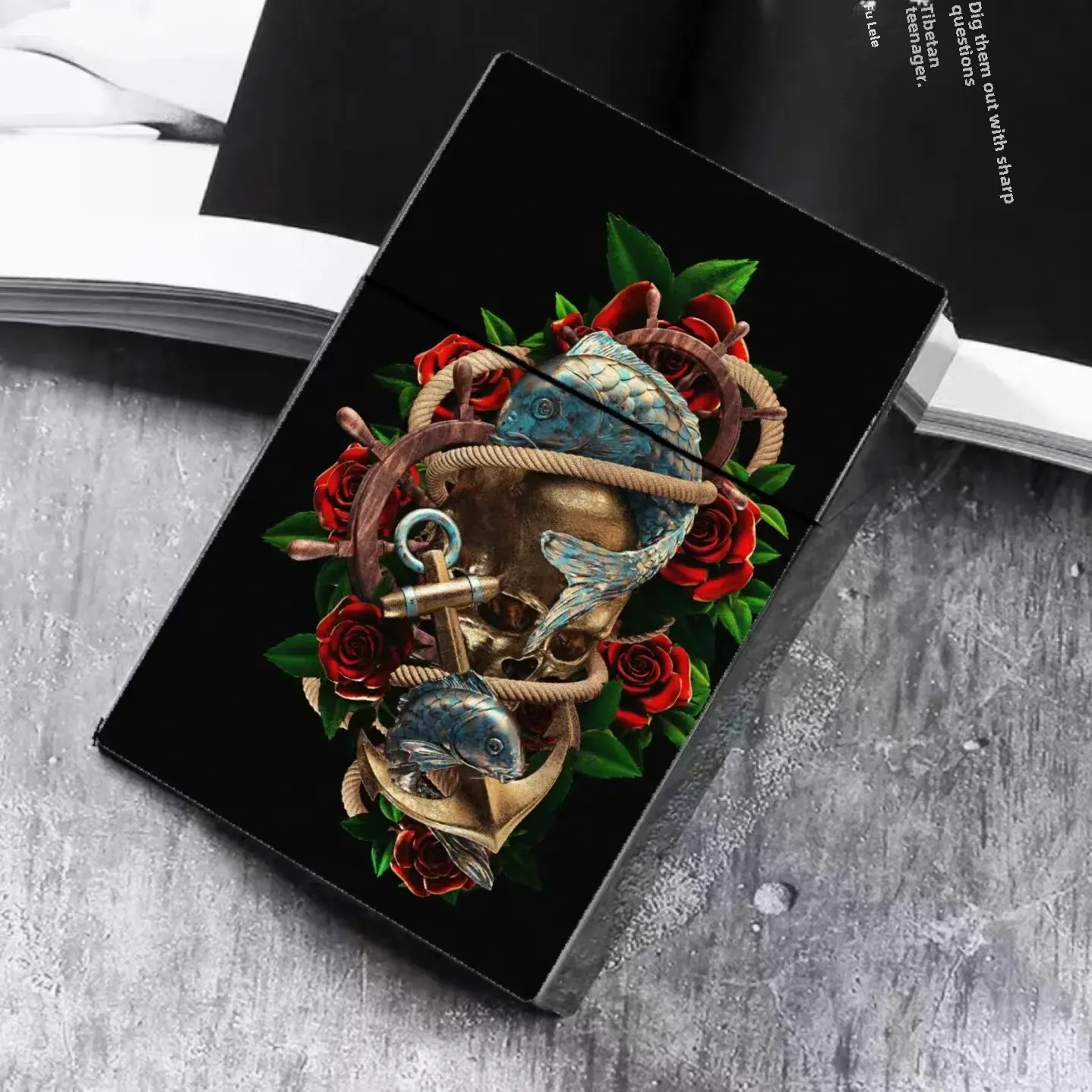 Creative Skull Head Automatic Cigarette Box Anime Skull Head Plastic 20 Pieces Thick Anti-pressure Cigarette God Send Friends