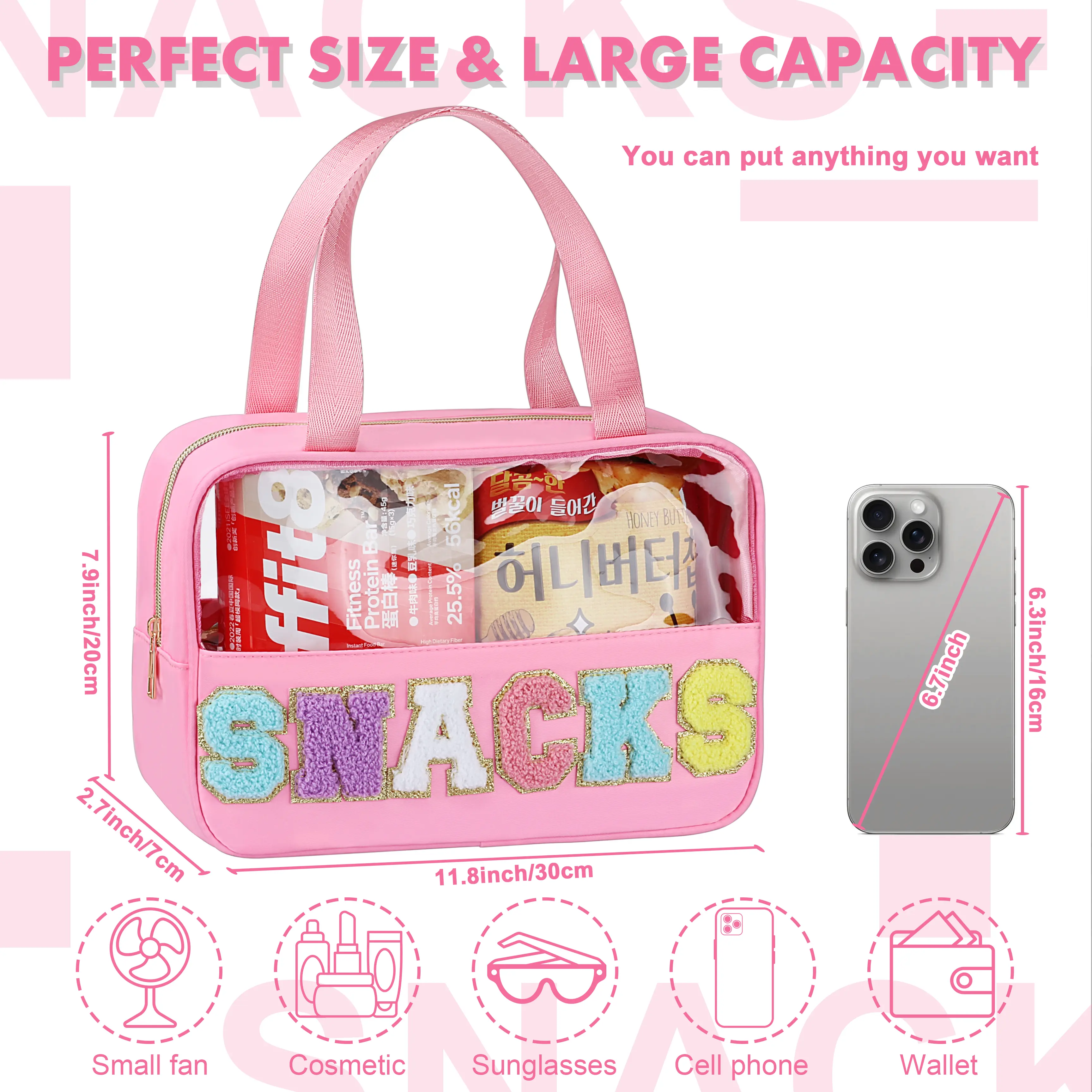 New PVC Transparent Makeup Bags Travel Portable Cosmetic Large Capacity Organizer Women's Cosmetic Bag Wash Bag