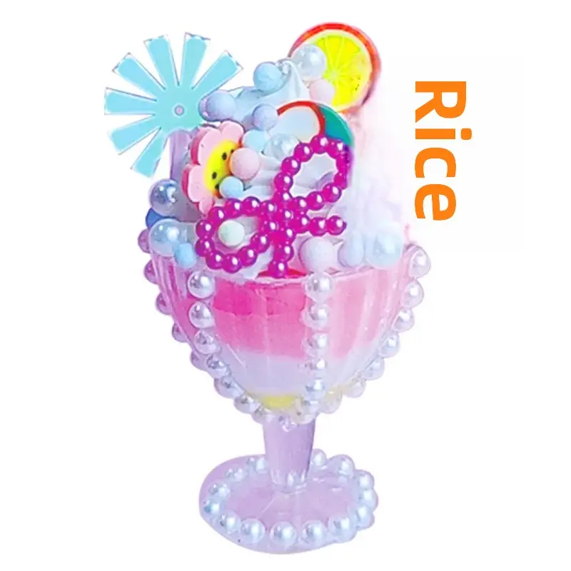 Handmade DIY Ice Cream Making Material Kit Children's Toy Simulation Colorful Snowflake Clay Dessert Cup Toy from Mainland China