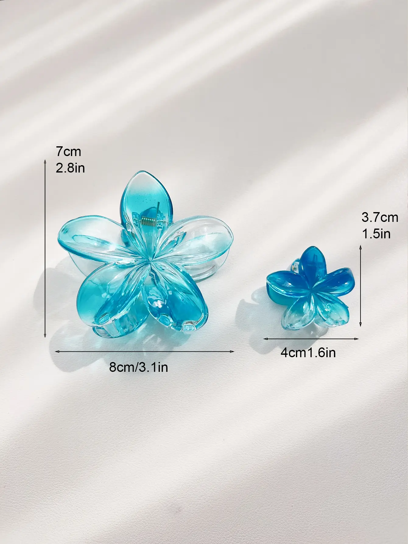 3 Pcs Hawaiian Hair Claw Clip for Women,Flower Marble Vein Hairpin Barrette Summer Vacation Beach Cute Fashion Hair Accessories