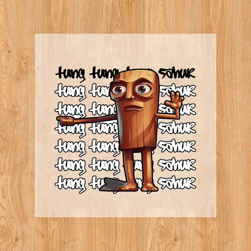 Tralalero Tralala Heat Transfer Stickers Cartoon Tungtung Sahur Brainrot Iron on Patches Kids Clothes School Bags DIY Appliques