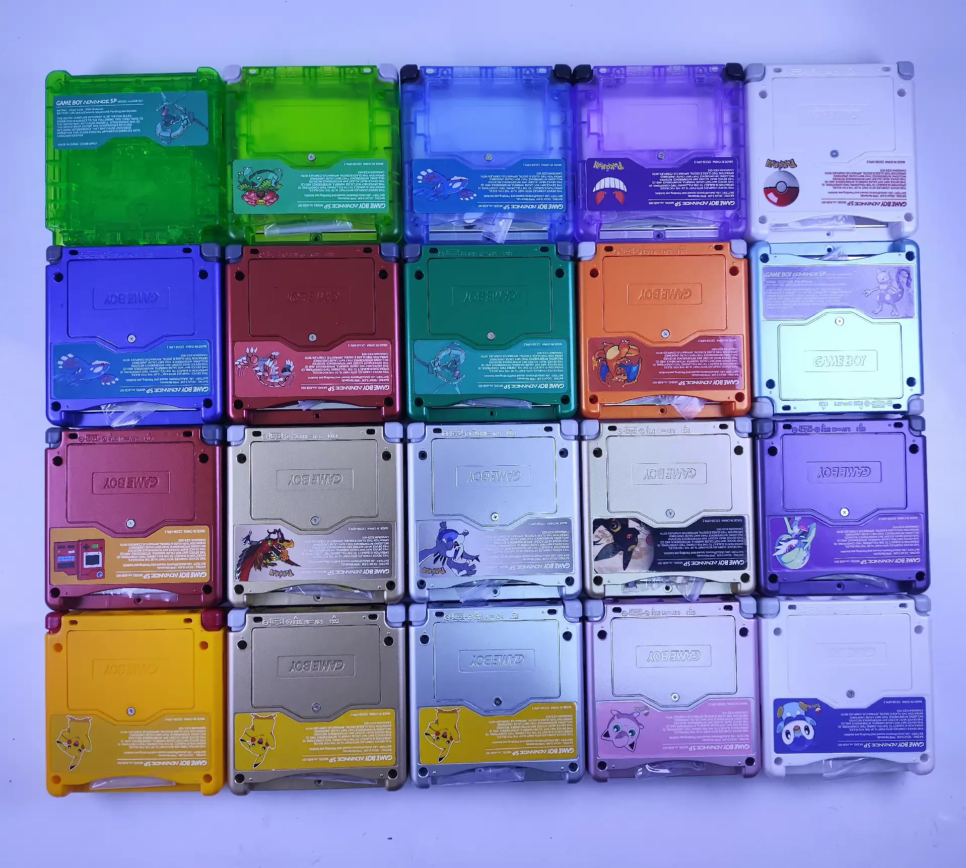 Nintendo GBA sp game console case replacement shell Pokemon series theme shell Charizard Rayquaza Gengar
