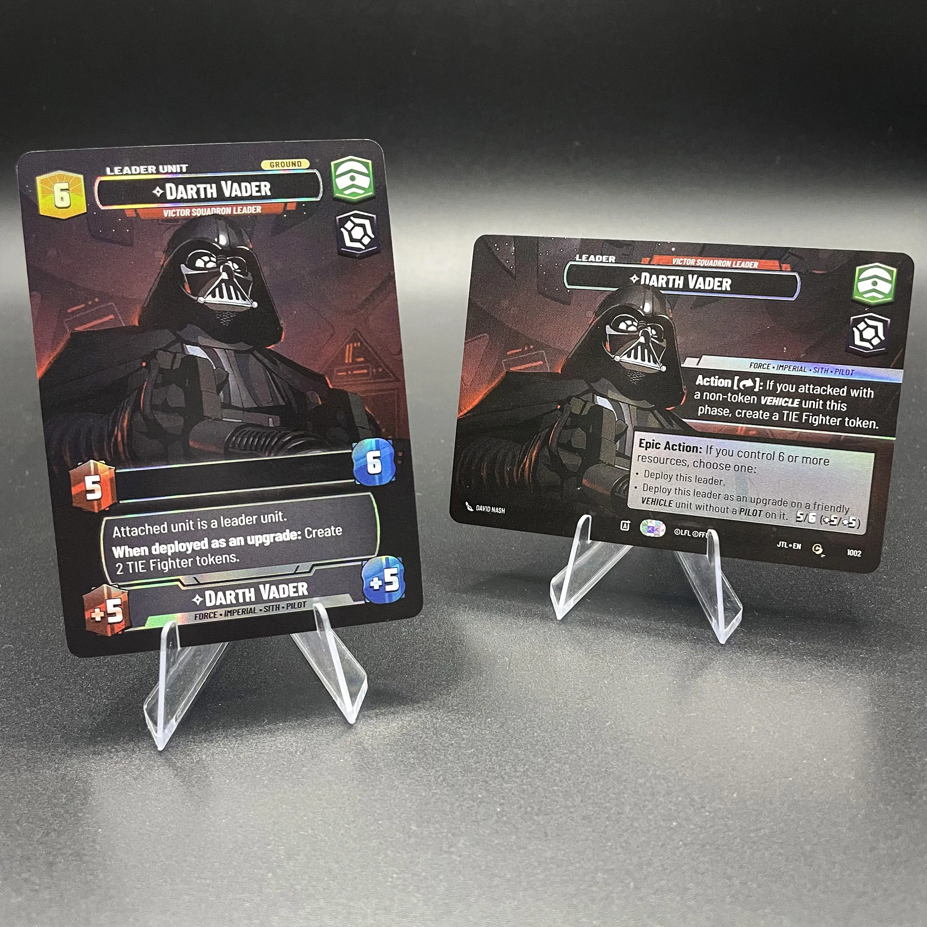 SWUDB Proxy Cards Showcase Foil Cards Boba Fett Han Solo Poe Dameron Darth Vader Trading Card Collection Card