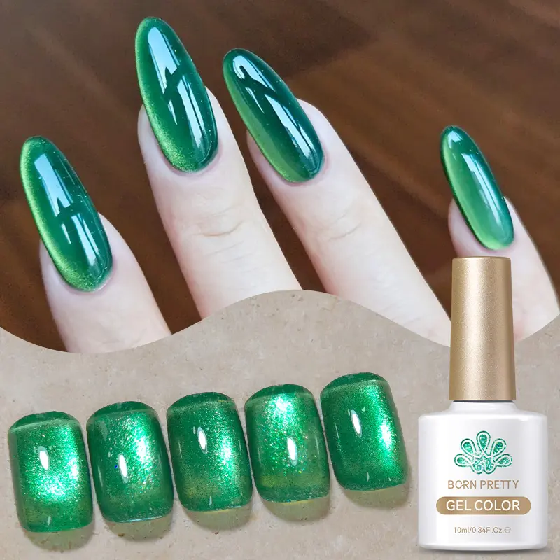 BORN PRETTY 10ml Fantasy Colored Cat Magnetic Gel Nail Polish Ultra Shine Full Coverage Soak Off UV Gel for Spring Summer Nails