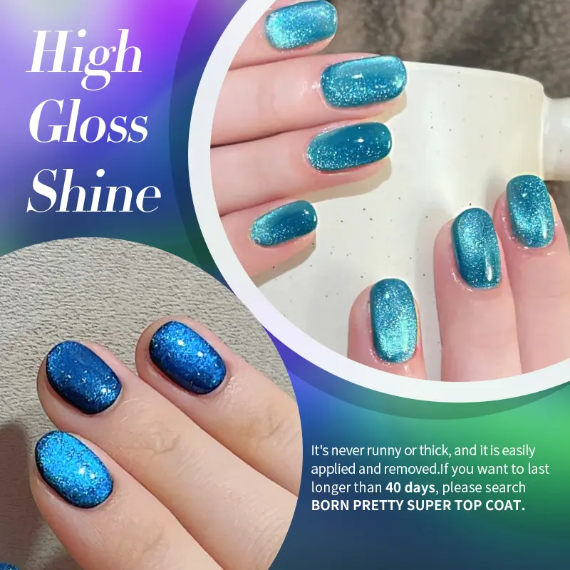 BORN PRETTY 10ml Fantasy Colored Cat Magnetic Gel Nail Polish Ultra Shine Full Coverage Soak Off UV Gel for Spring Summer Nails