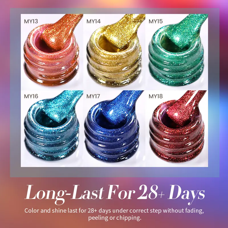 BORN PRETTY 10ml Fantasy Colored Cat Magnetic Gel Nail Polish Ultra Shine Full Coverage Soak Off UV Gel for Spring Summer Nails