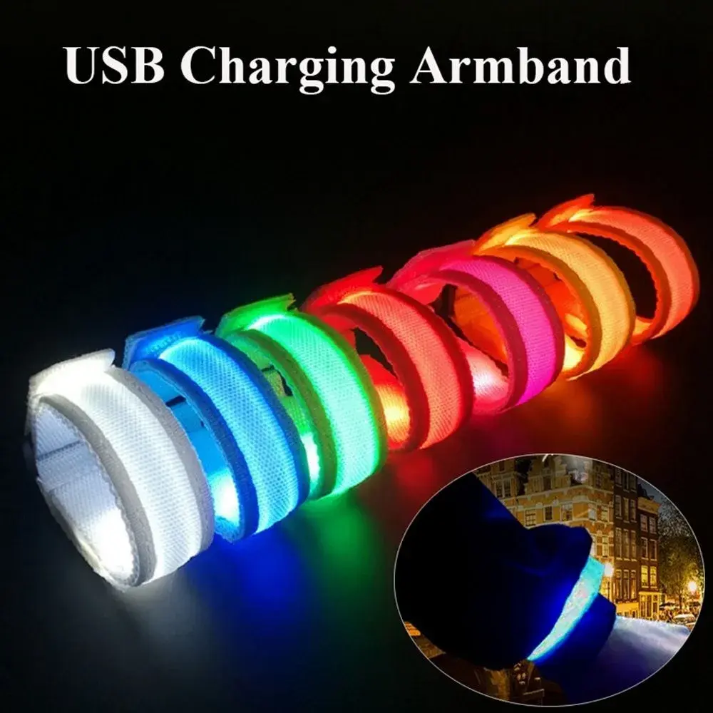 USB Led Luminous Bracelet Concert Party Bar Luminous Bracelet LED Luminous Sports Wrist Strap Perform Bar Party Supplies