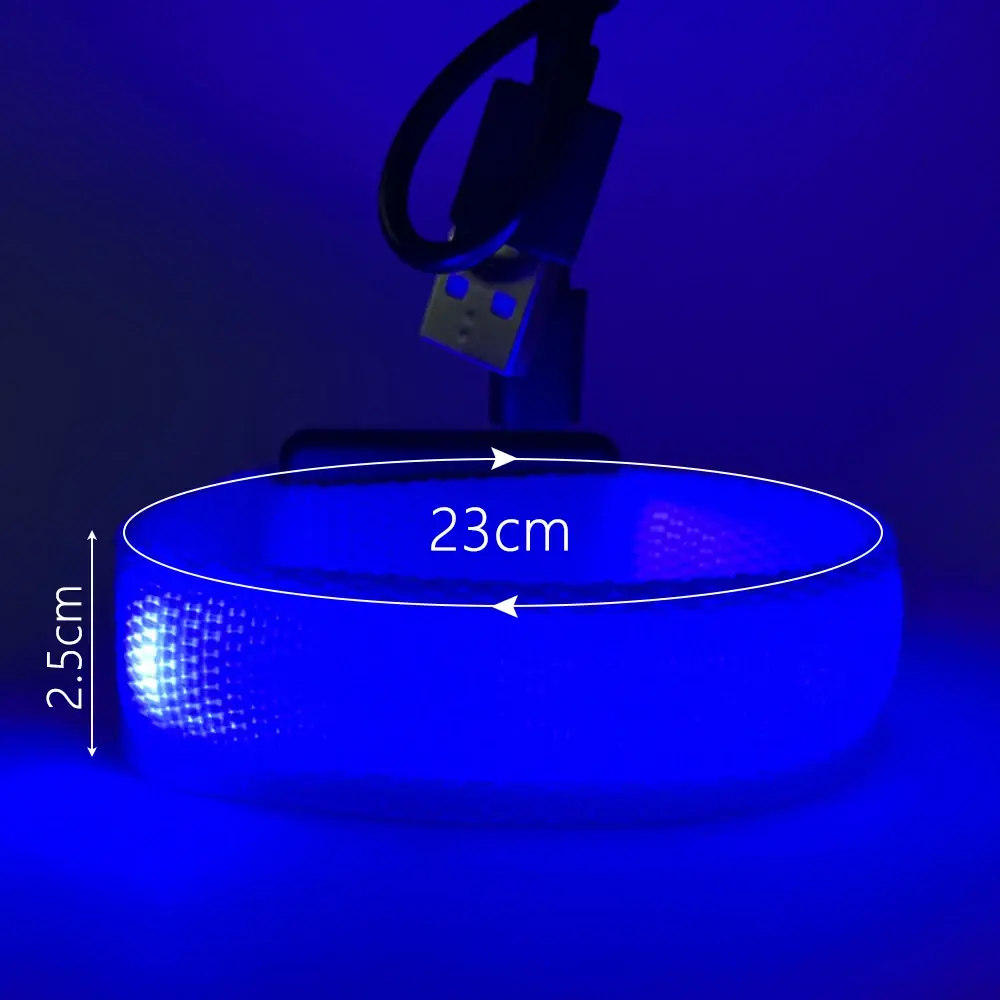 USB Led Luminous Bracelet Concert Party Bar Luminous Bracelet LED Luminous Sports Wrist Strap Perform Bar Party Supplies