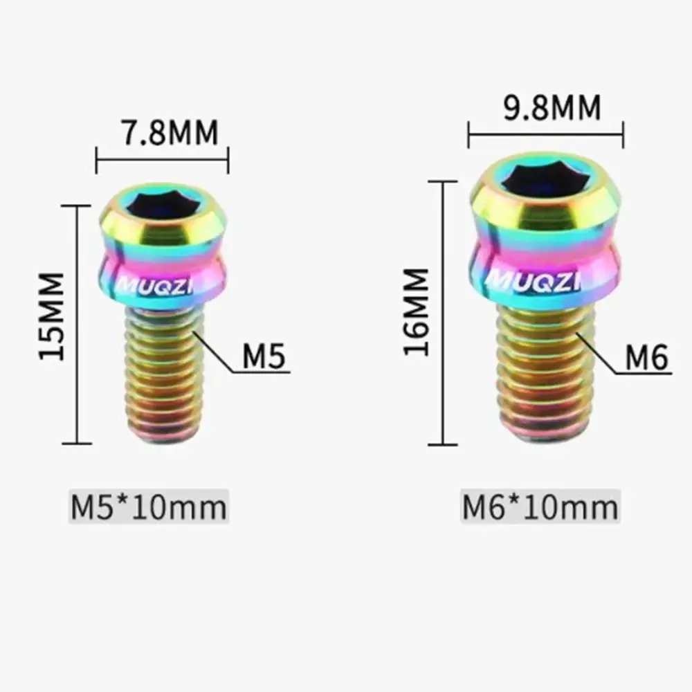 New MUQZI MTB V Brake Titanium Road Bike Screw Front Rear Derailleur Outdoor Cycling Accessories