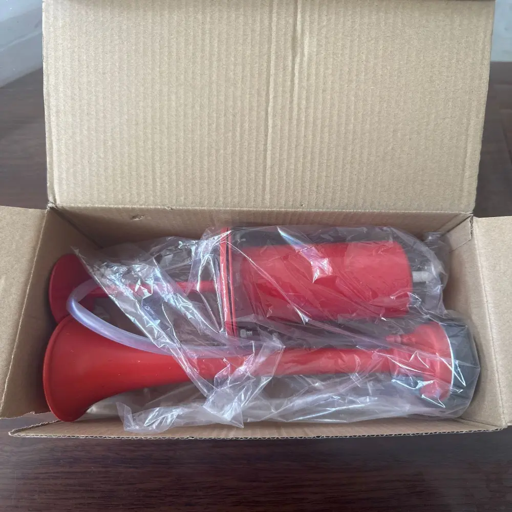 Bike Horn Metal Classic Air Horns Loud Sounds Bicycle Horn Accessories for Any Vehicles as Golf Carts, Boats, Motorcycles Bell