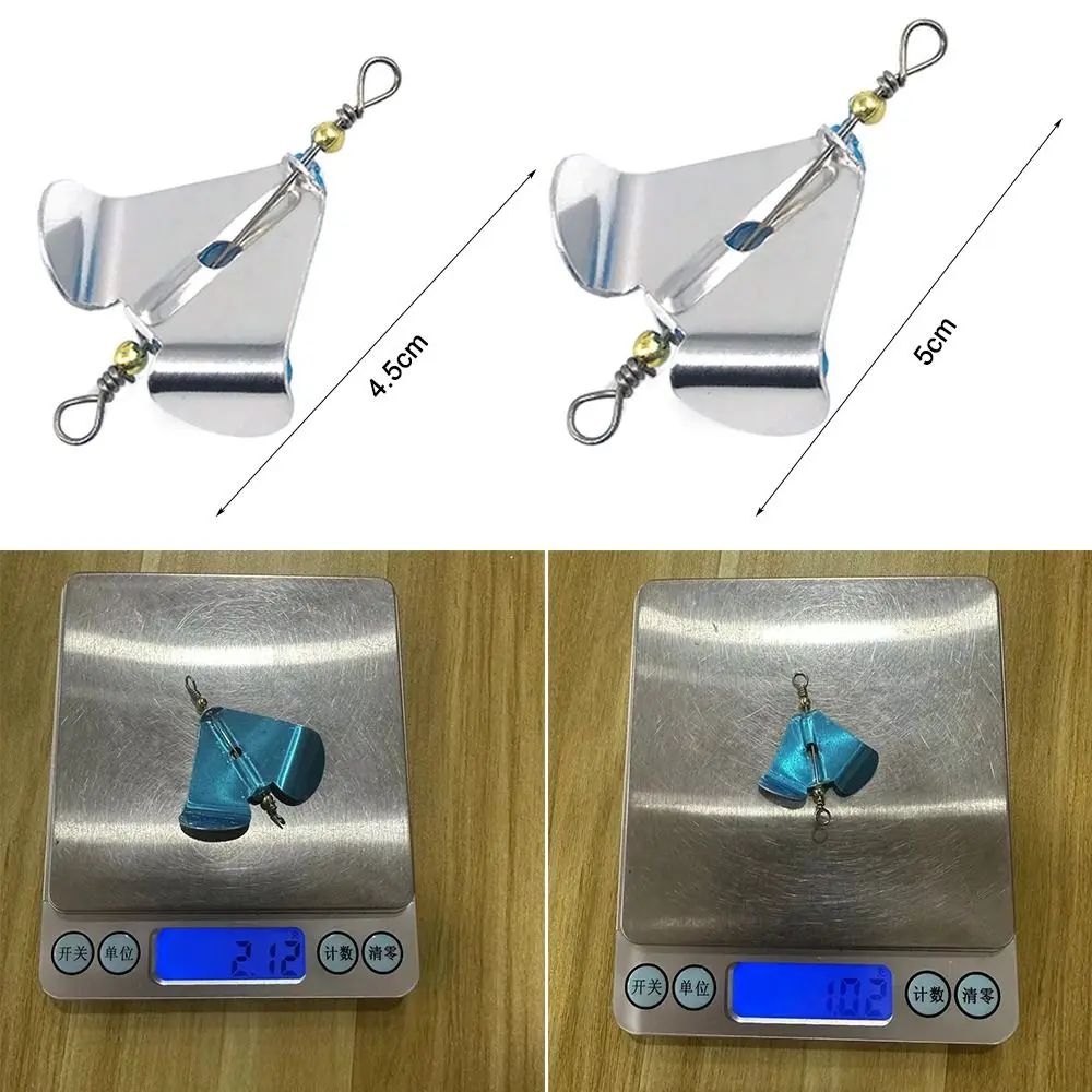 5PCS Fly Propeller Spin Plug Casting Topwater Fishing Lure Blades Stainless Steel Custom Spinnerbait Blade Fishing Spinnerbait