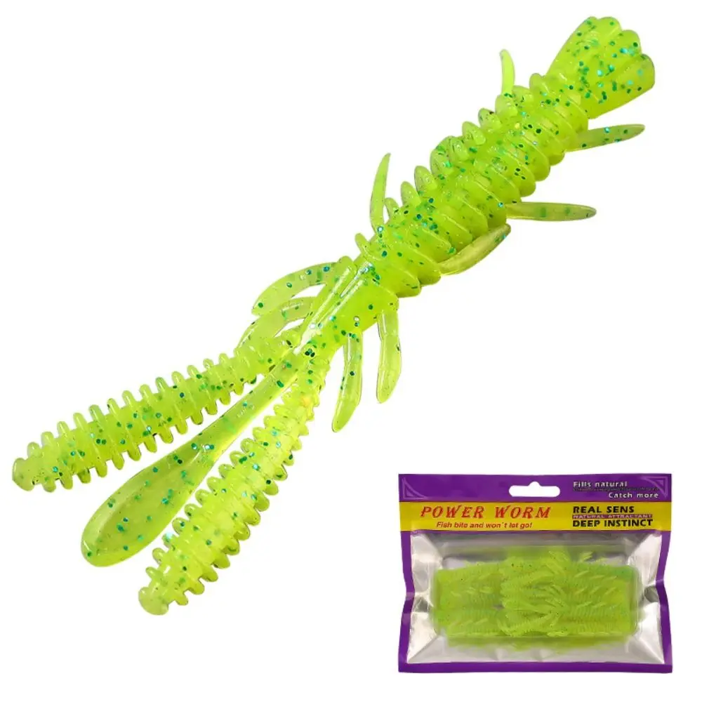 10PCS 70mm Floating Fishing Soft Lure Jigging Wobbler Swimbait Silicone Bait Shrimp Bass Carp Artificial Lure Fishing Tackle