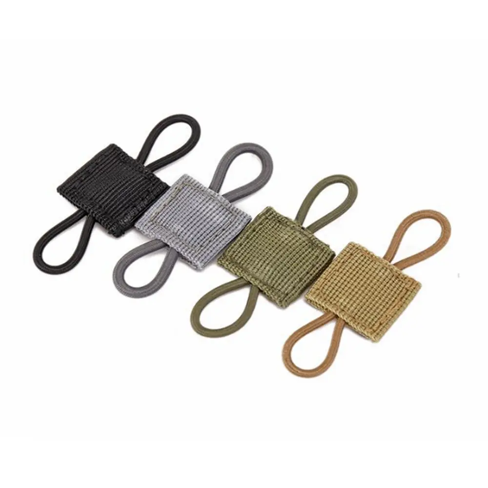 4Pcs PTT Retainer Elastic Molle Buckle Binding Retainer For Antenna Stick Pipe Elastic Rope Webbing Buckle