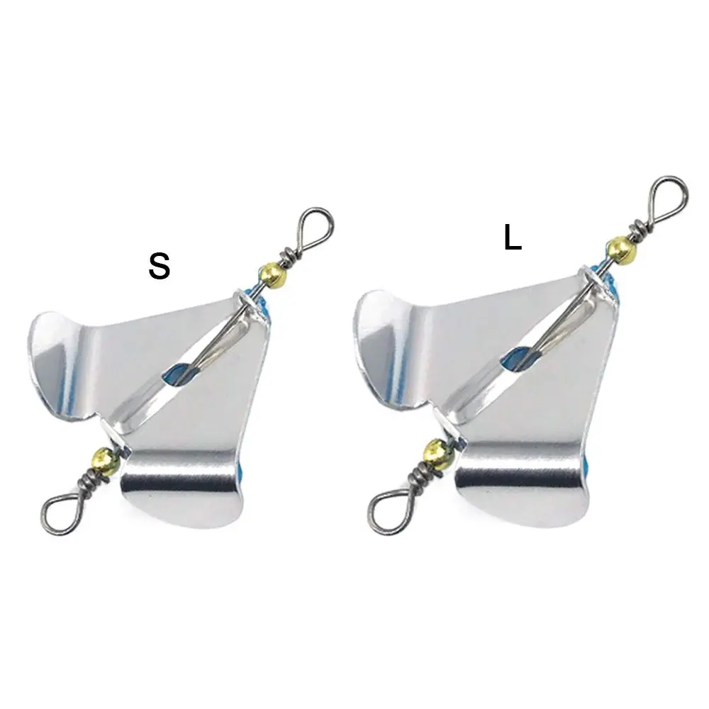 5PCS Fly Propeller Spin Plug Casting Topwater Fishing Lure Blades Stainless Steel Custom Spinnerbait Blade Fishing Spinnerbait