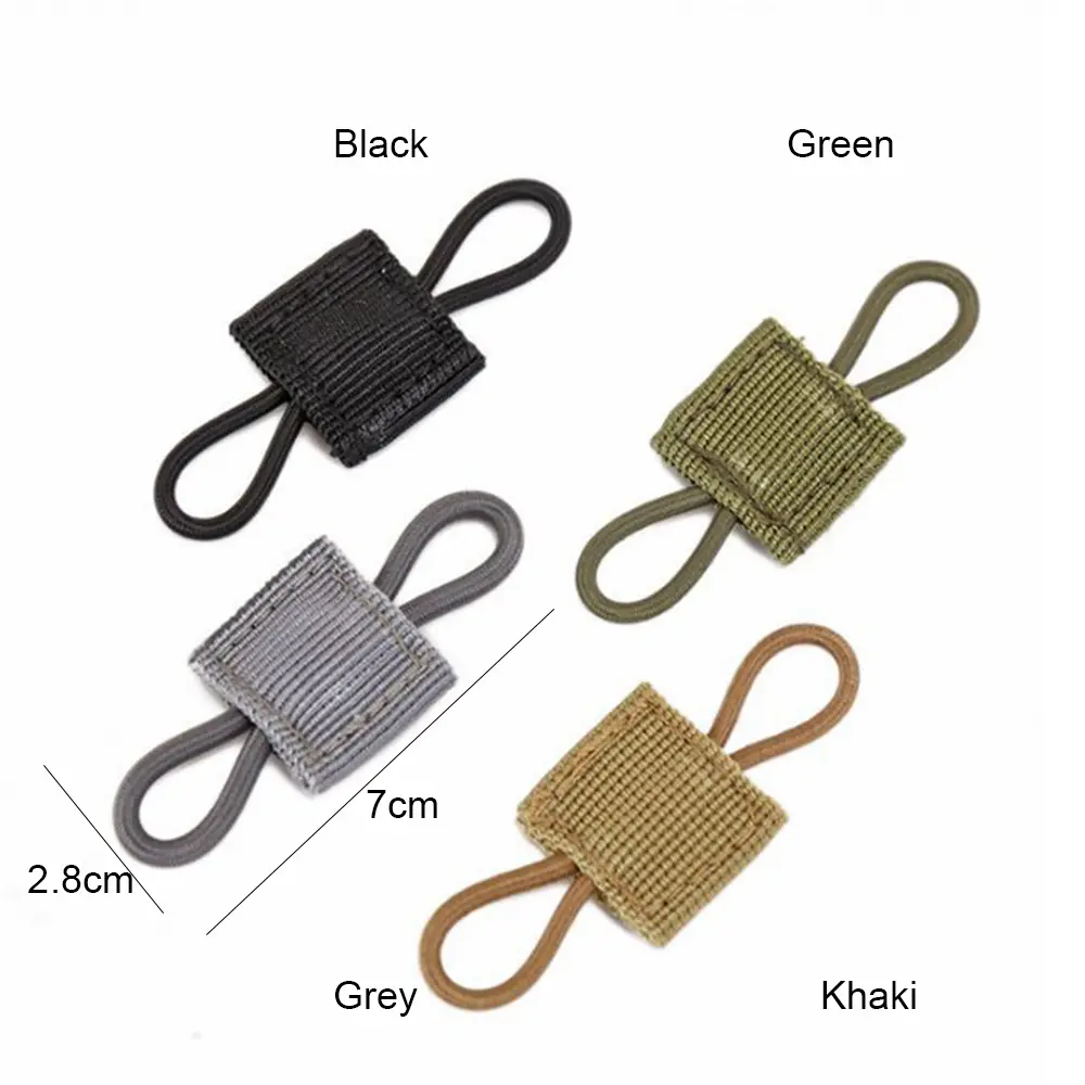 4Pcs PTT Retainer Elastic Molle Buckle Binding Retainer For Antenna Stick Pipe Elastic Rope Webbing Buckle