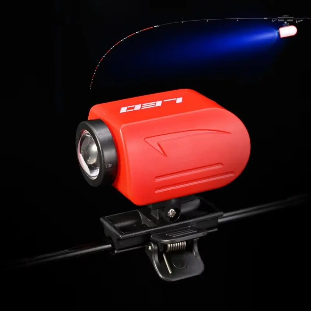 Clamp LED Mini Fishing Rod Flashlight Vibration Sensor Delicate Fishing Lamp USB Rechargeable LED Outdoor Fishing Pocket Light