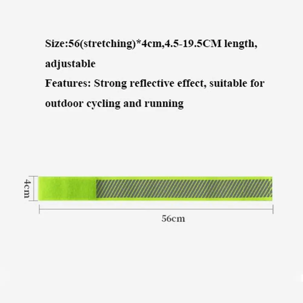 1/2PCS Running Reflective Strips Outdoor Warning Wristband Bike Safety Armband Bicycle Bind Pants Hand Leg Strap Reflective Tape
