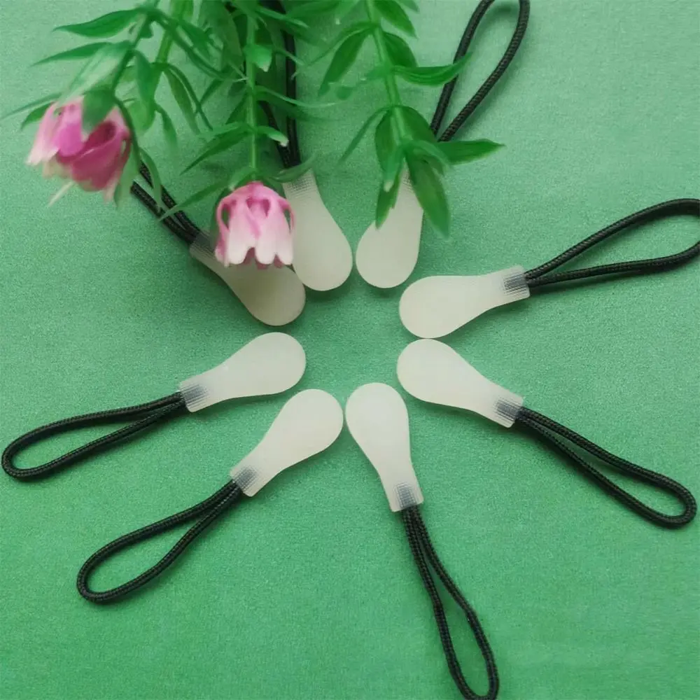 10PCS Luminous Zipper Pull Puller End Fit Rope Tag Fixer Zip Cord Tab Replacement Clip Broken Buckle Bag Suitcase Tent Backpack