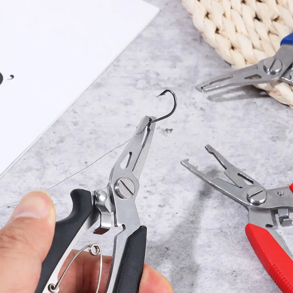 Mini Fishing Pliers With Line Cutter Scissors Bait Line Cutter Hook Removers Stainless Steel Scissor Clipper Multi-function Tool
