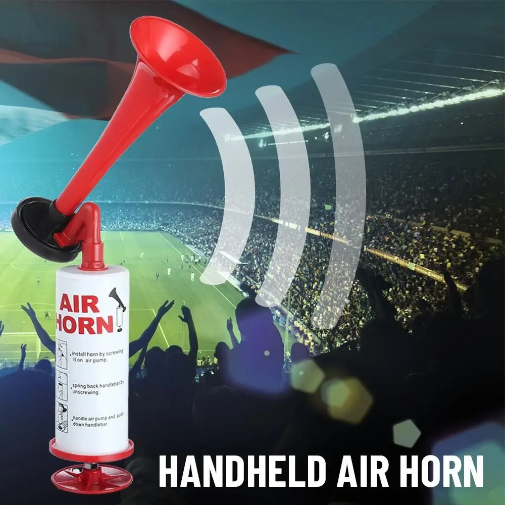 Handheld Cheering Air Horn Outdoor Security Emergency Horns Hand Push Air Horn Sports Meeting Football Theme Party Accessories
