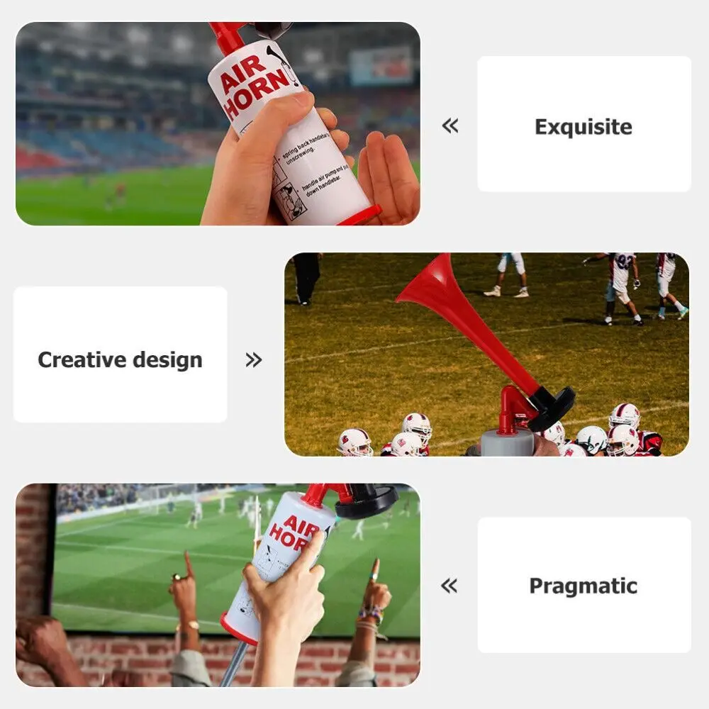 Handheld Cheering Air Horn Outdoor Security Emergency Horns Hand Push Air Horn Sports Meeting Football Theme Party Accessories