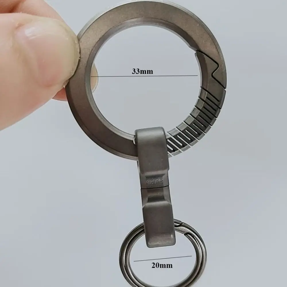 Mini Portable Titanium Ultra-light Keychain Anti-loss Hanging Buckle Ring 360° Rotatable Keyring EDC Quick Disassembly Buckles