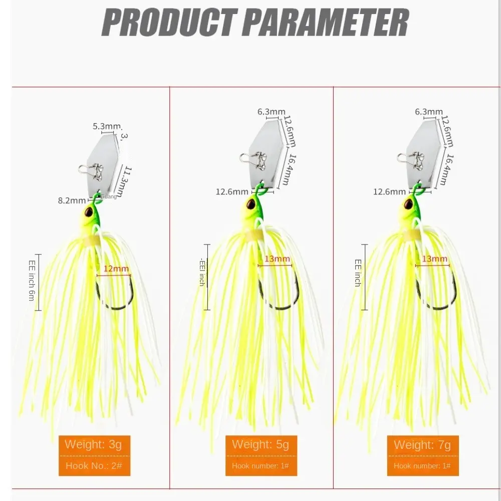 Bass Pike Walleye Beard Fishing Lure 5g 7g Walleye Buzzbait Chatter Flap Spinner Bait Sea Fishing Spinner Bait Fishing Lure
