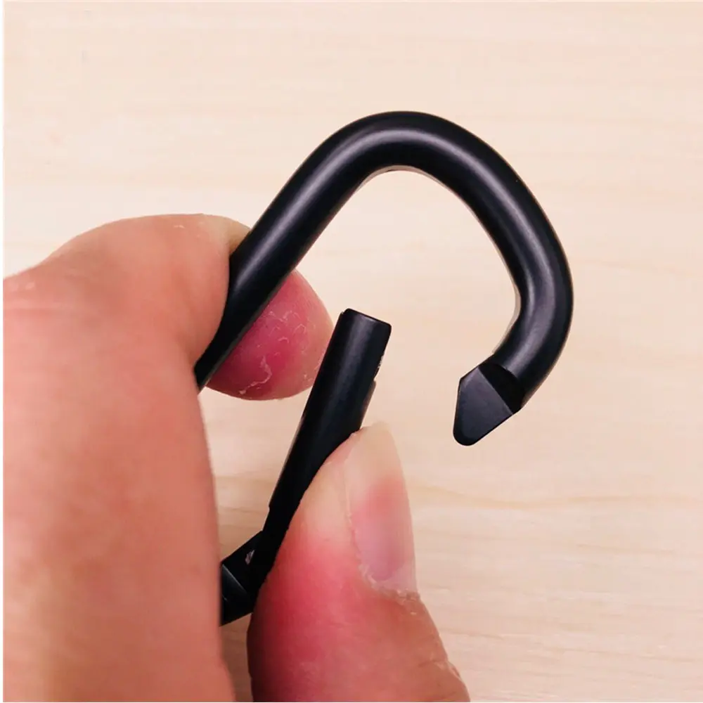 5PC Black Aluminum Carabiner D-Ring Key Chain Clip Safety Buckle Keyring Snap Hook Outdoor Camping Travel Sport Equipment Tools