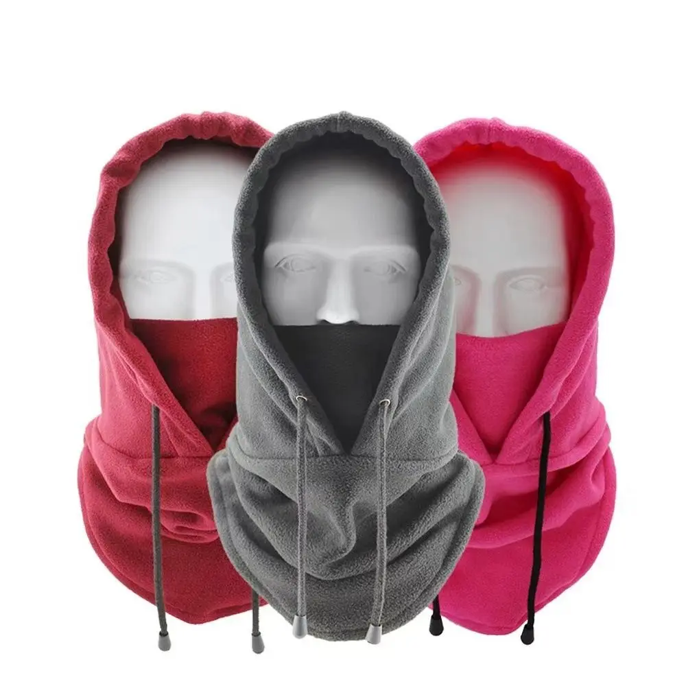 Unisex Pure Color Winter Hat Polar Fleece Men Balaclava Winter Hat Beanies Warmer Windproof Full Face Ski Mask Caps Men Bonnets