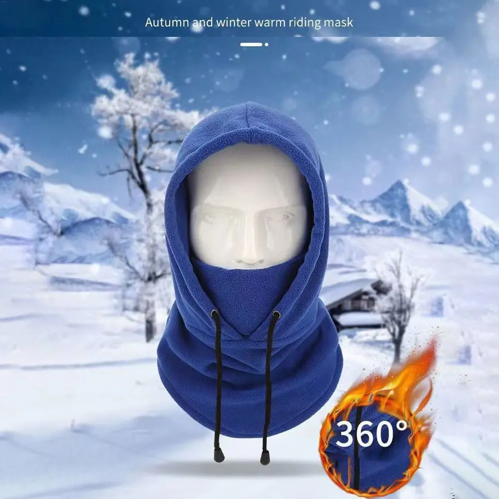 Unisex Pure Color Winter Hat Polar Fleece Men Balaclava Winter Hat Beanies Warmer Windproof Full Face Ski Mask Caps Men Bonnets