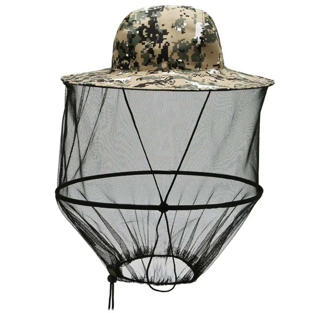 Outdoor Sunscreen Mosquito Hat Foldable Repellent Protection Fishing Sun Cap Insect Bee Protection Net Mesh Bucket Hat