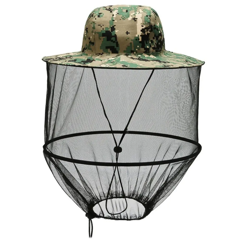 Outdoor Sunscreen Mosquito Hat Foldable Repellent Protection Fishing Sun Cap Insect Bee Protection Net Mesh Bucket Hat