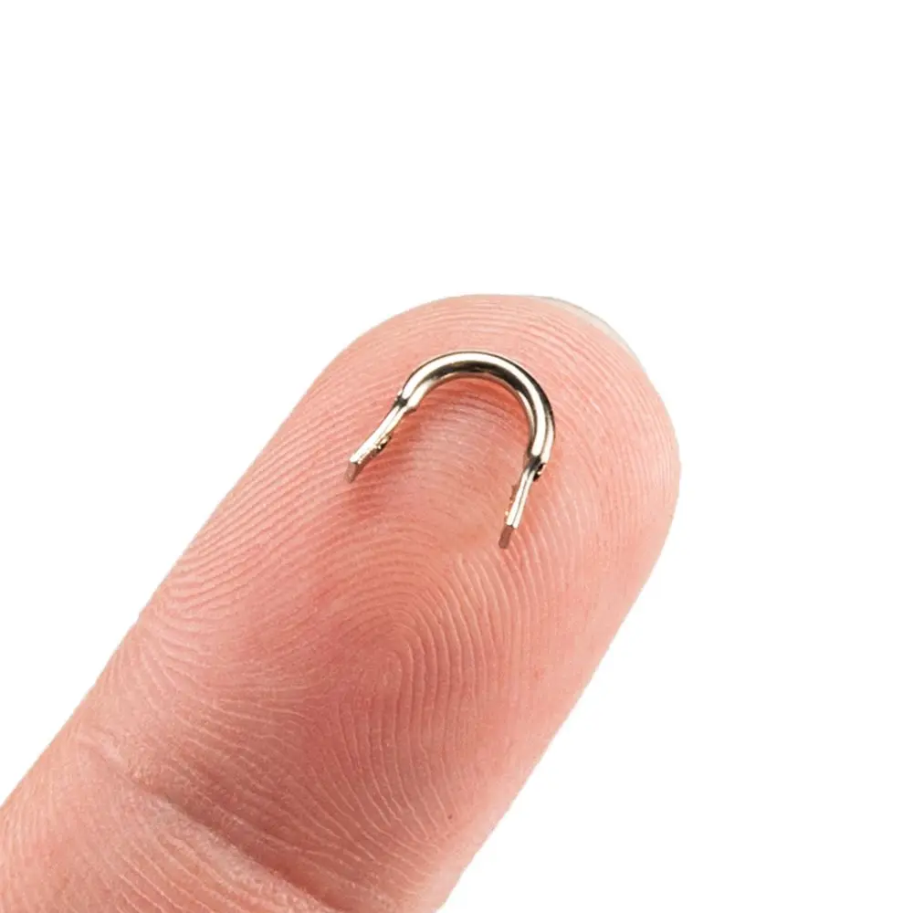 50PCS New 4 Size Easy-Spin Clevises U-Shaped DIY Fishing Lures Accessories Sliver/Gold Durable Easy Spin Brass Fishing Spinner