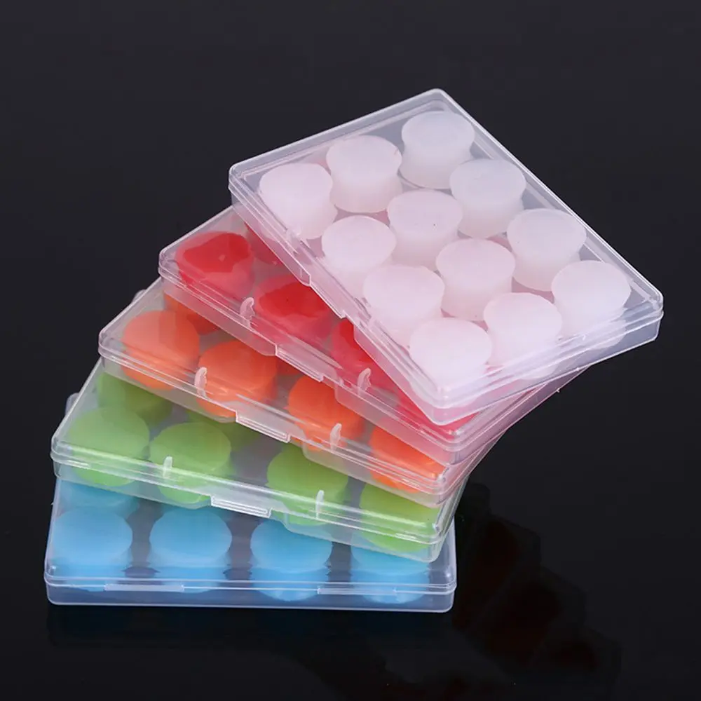 6 Pairs Reusable Soft Silicone Earplugs Anti-noise Ear Plugs Waterproof Earbud Noise Reduction Soundproof for Swimming Accessory